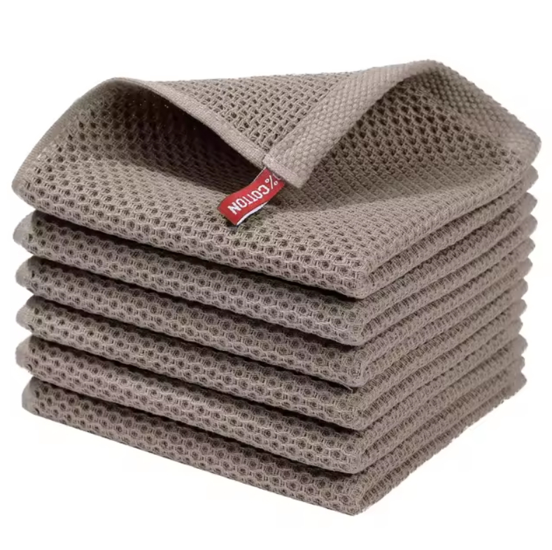 Waffle Weave Cotton Kitchen Towels