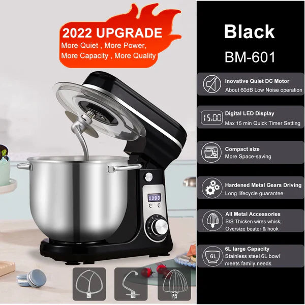 6-Speed 1200W Kitchen Stand Mixer